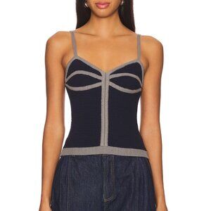 OSIS Studio Romi Tank Top - Navy / Gray - Size Small